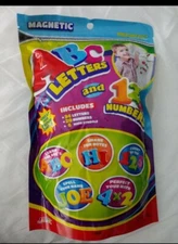 Alphabet & Number Magnetic set.  Refrigerator magnets Toddler Preschool Toys. B5