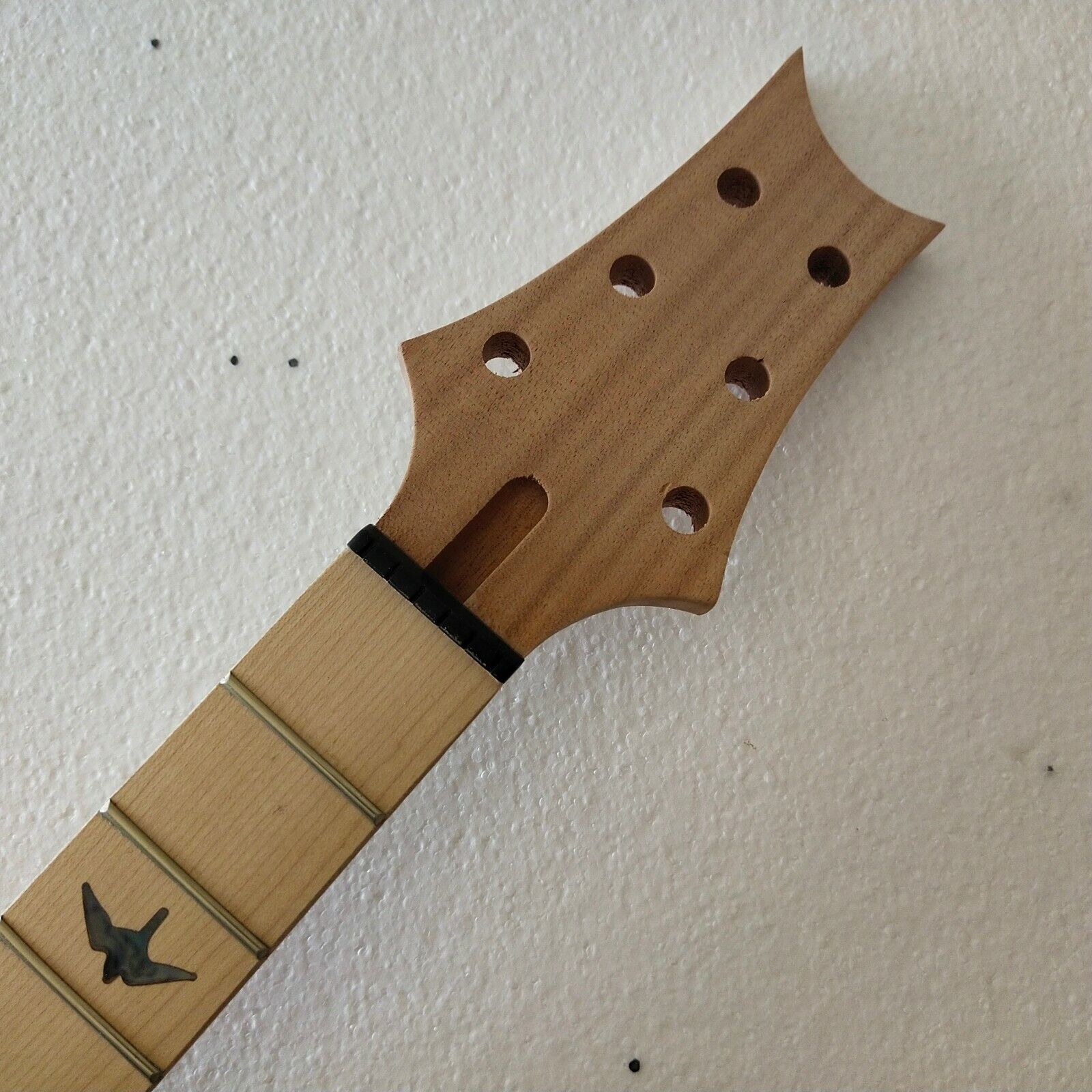 Guitar neck 22 国内即発送 fret 24.75 inch Set Mahogany メーカー直送 Maple Bird Fretboard