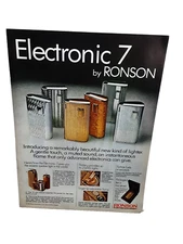1973 Ronson Electronic 7 Lighters Print Ad Original