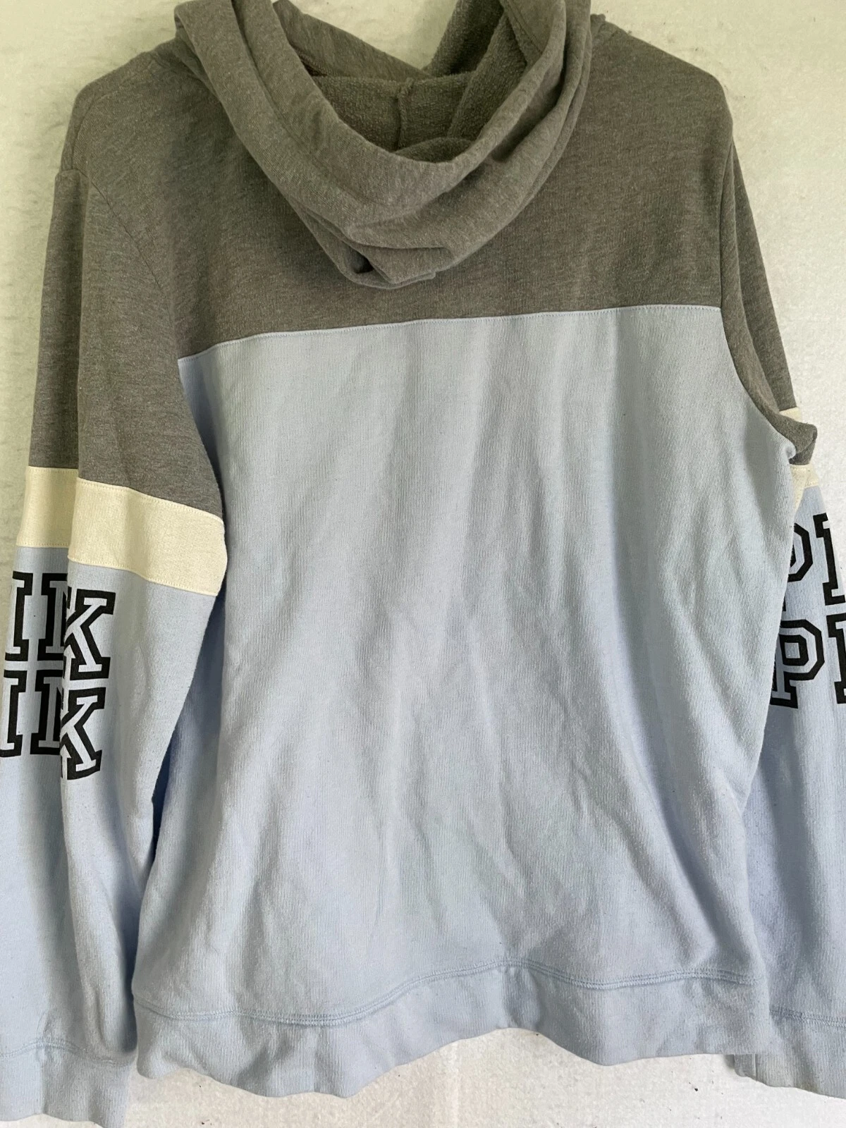 UNDERCOVER Felpa con cappuccio pullover Victoria Secret ROSA taglia L grigio blu pile logo
