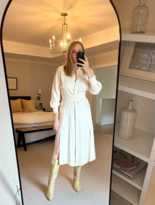 white midi fishtail dress Bodycon Collection White Pearl Bandage Midi Dress for Women, Size L