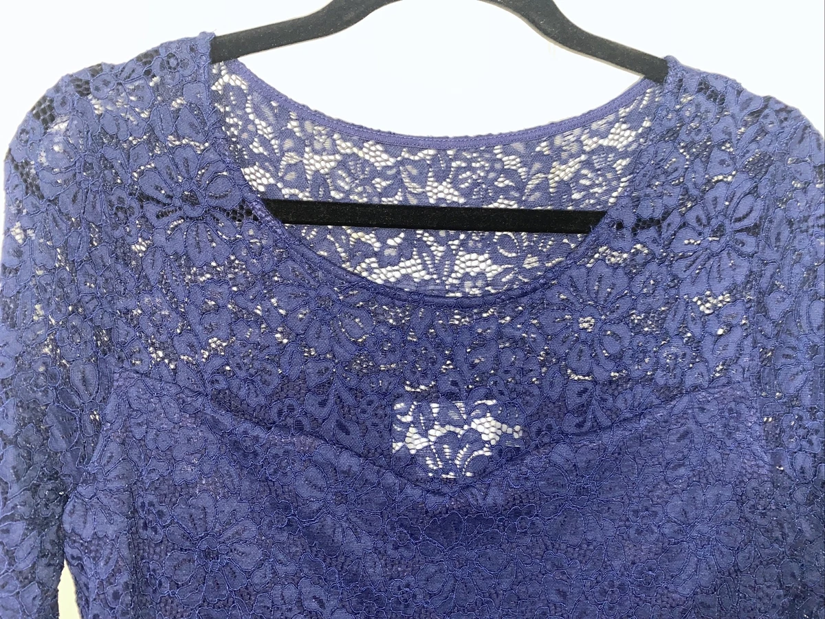 Seraphine Nursing Luxe UK 12 Navy Long Dress Lace Detail Gown