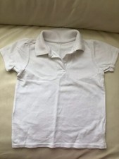 Tu Mädchen Polo Top weiß Schule T-Shirt 8 Jahre