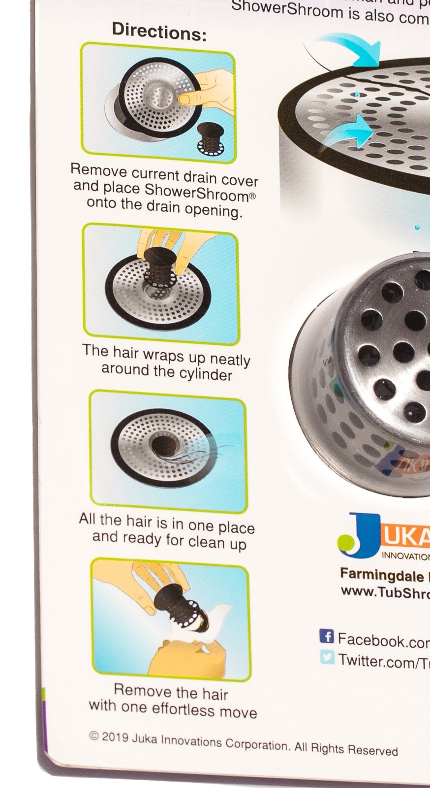 Shower Stall Shroom Ultra Drain Hair Catcher Stainless Steel TubShroom
