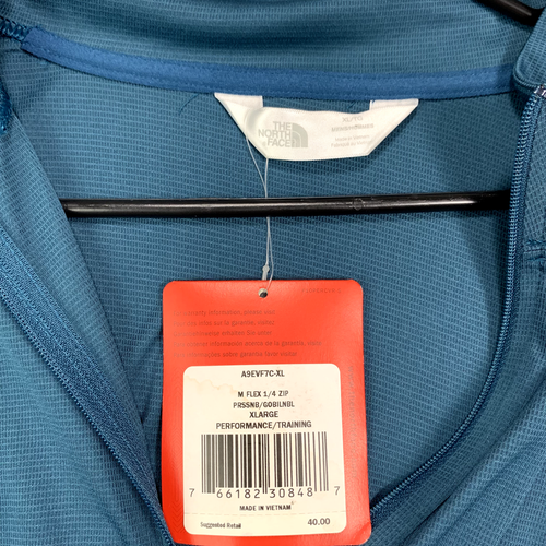 The North Face Pullover Herren Extra Large XL blau leicht Outdoor 1/4 Zip Jacke - Bild 9 von 11