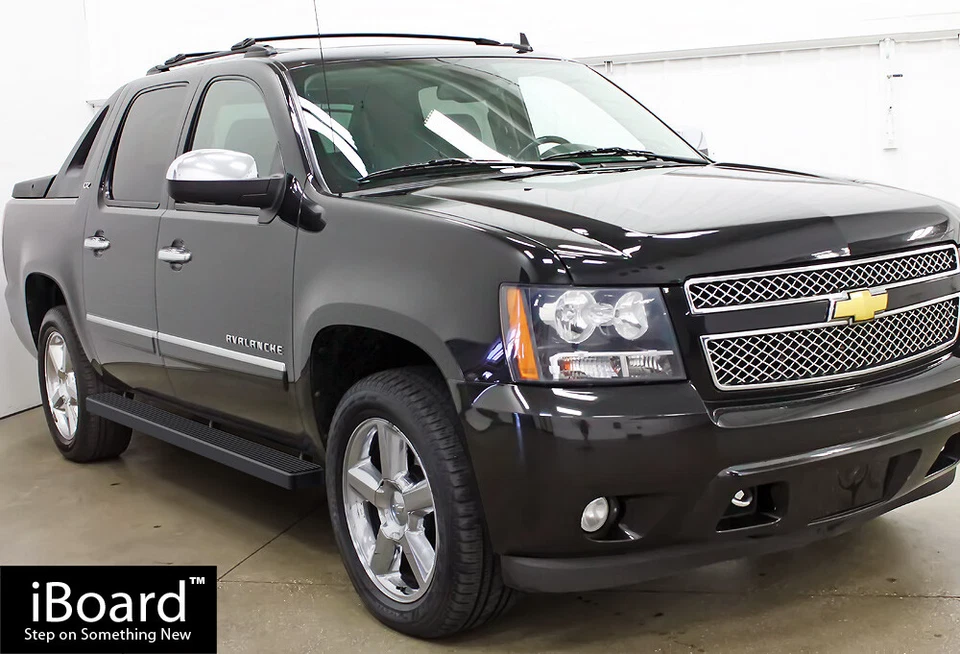 Escalones laterales iBoard premium 5" negro aptos 00-20 Chevy Avalanche Suburban GMC Yukon XL Foto 2 de 4