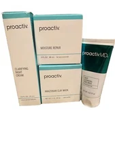 New PROACTIV Set Clarifying Night Cream, Clay Mask, Moisture Repair, Face Wash
