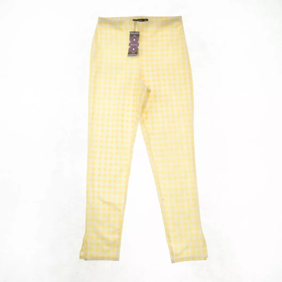 Boohoo gingham hotsell pants