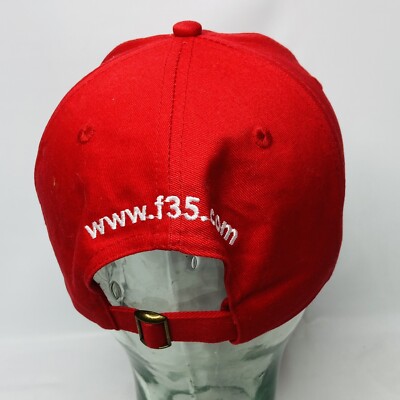 F35 Jet Baseball Cap Hat Red Cotton Embroidered Logo Towsley | eBay