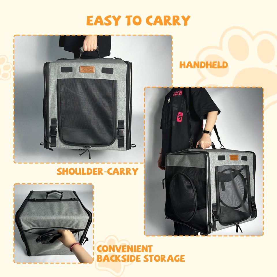 Cat Travel Carrier with Litter Box Portable Single Cat Carriers for Cat