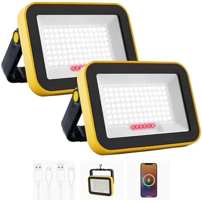 Faretto LED Batteria NATPOW: Luce Emergenza Casa e Garage 4000mAh