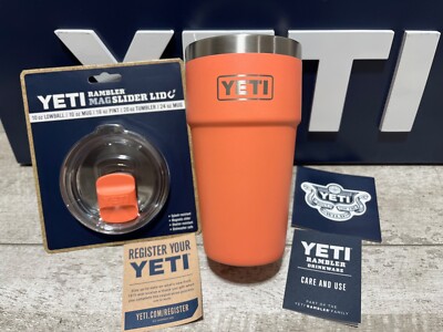 YETI Rambler 16oz Stackable Pint EXTREMELY RARE🪸CORAL🪸w/Matching  MagSlider lid