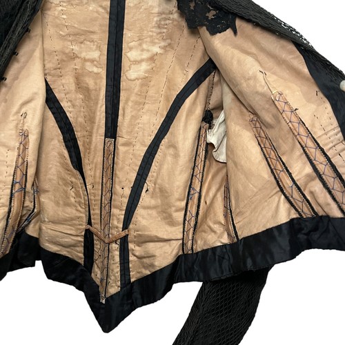 Conjunto de falda Widow's Weeds corpiño top antiguo 1890s 1900 reparación victoriana eduardiana - Imagen 6 de 24