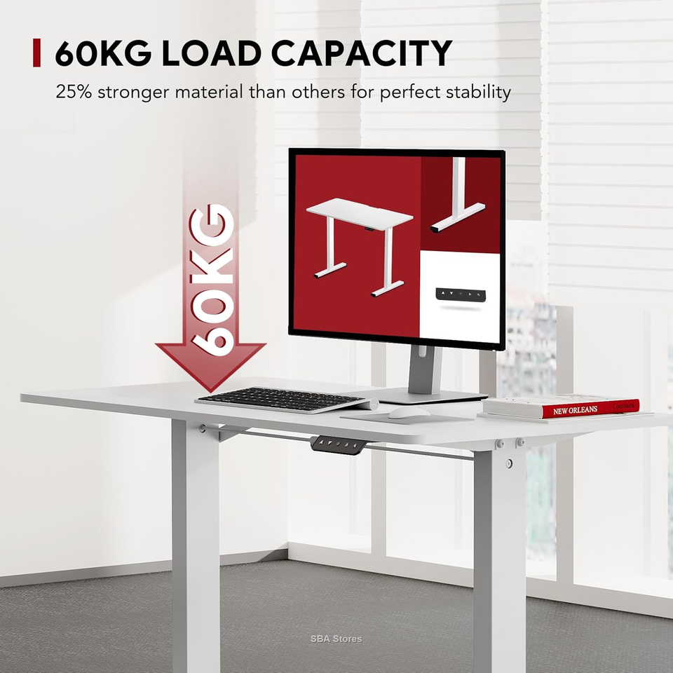 SANODESK QS+110 * 60 Electric Standing Desk ONE PIECE Height Adjustable