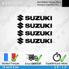 Stickers for Suzuki Black 4 Motorbike Adhesives Scooter 15 X 3 CM