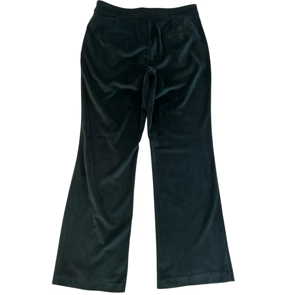 Pantalones de terciopelo Anthropologie Maison d Amelie verde pierna ancha con botón dorado 12 042 Foto 2 de 4