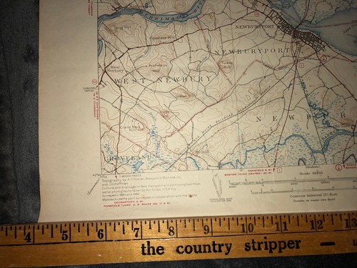 Original 1943 United States Dept. of Interior Geological Survey Map Exeter NH ! - Picture 5 of 12