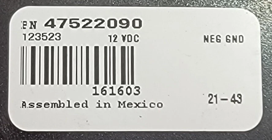 NEW HOLLAND FORKLIFT 586H USED INSTRUMENT CLUSTER P#47522090 - Image 3 of 4