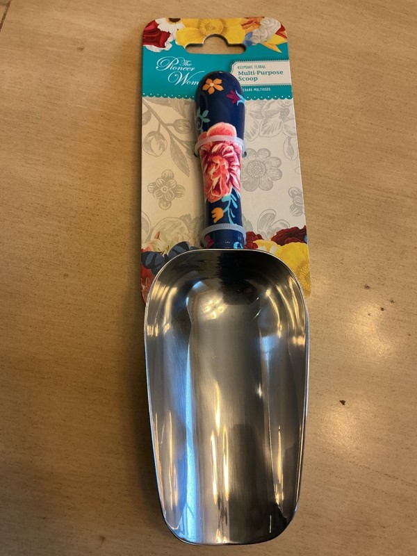 Pioneer Woman Kitchen Scoop Keepsake Floral Stainless Steel Multi-Purpose Blue
