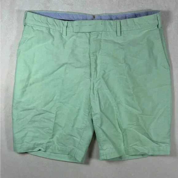 Polo Ralph Lauren 38W 100% Cotton Mint Green Flat Front Shorts