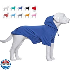 Lovelonglong Blank Basic Hoodie Sweatshirt for Dogs 100% Cotton Fits Small Me