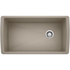 NEW Blanco 441765 Diamond 33-1/2" Undermount Single Basin SILGRANIT - Truffle
