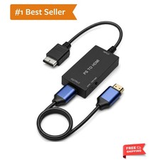 PS to HDMI Converter for PS1 / PS2, S-Video Based HDMI Adapter for HDMI TVs, ...