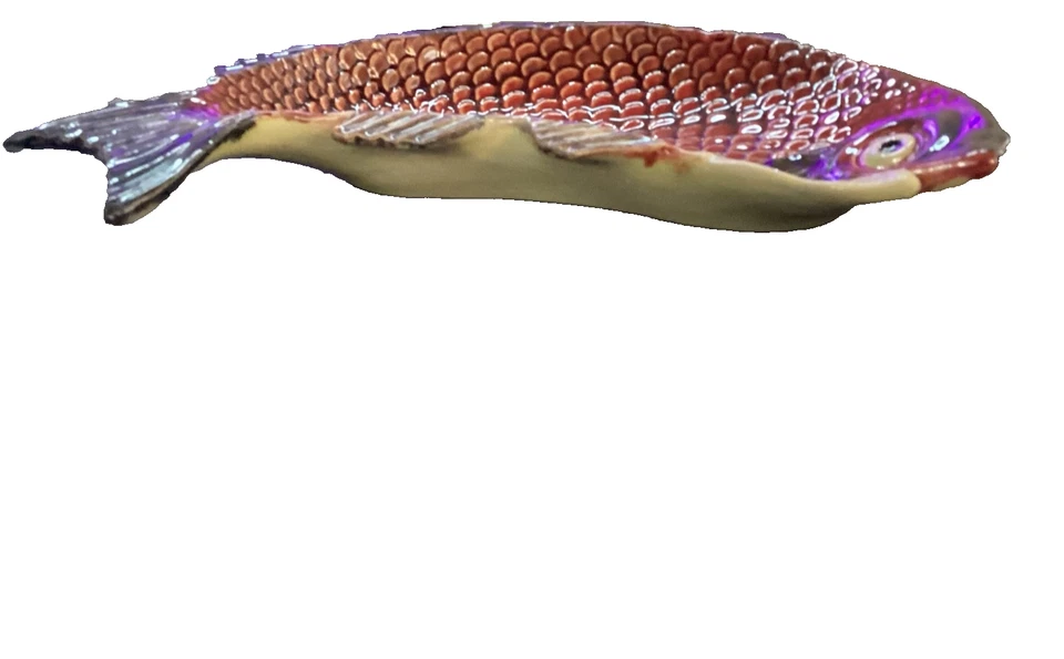 ** ОЧЕНЬ РЕДКАЯ — лоток Bordallo Pinheiro 9 дюймов — часть «коллекции красных рыб»  - Изображение 3 из 4