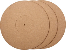 3 Pieces Cork Turntable Mats in 12 Inch X 3 Mm Recessed Turntable Platter Cork R