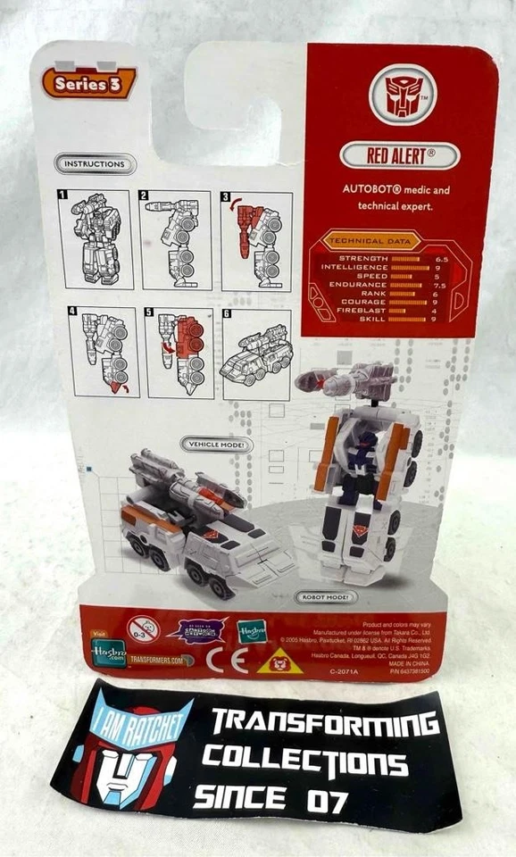 Transformers 2005 Cybertron RID Legends Class Red Alert MOSC - Image 2 of 2