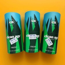  3-Pack    Clean Age Natural Deodorant  Fresh  Aluminum  Baking Soda-Free