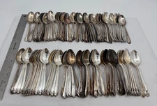 Lot of 100 Assorted Vintage Silverplate Teaspoons - Lot#349