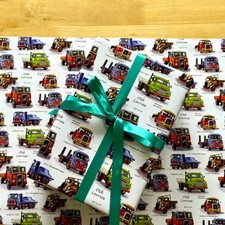 Old Lorries Gift Wrap | 70 x 50cm Gift Wrap Sheet