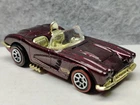 Hot Wheels 1958 Burgundy CORVETTE  Redline - Loose Mint Condition!