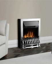 Warmlite WL45048 Whitby 2kW LED Electric Fire Inset with Remote, 2000W, Chrome