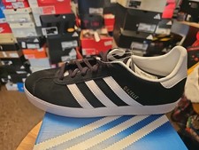 Adidas Gazelle J Kids Sneakers Black/White/Gold Size 7Y BB2502