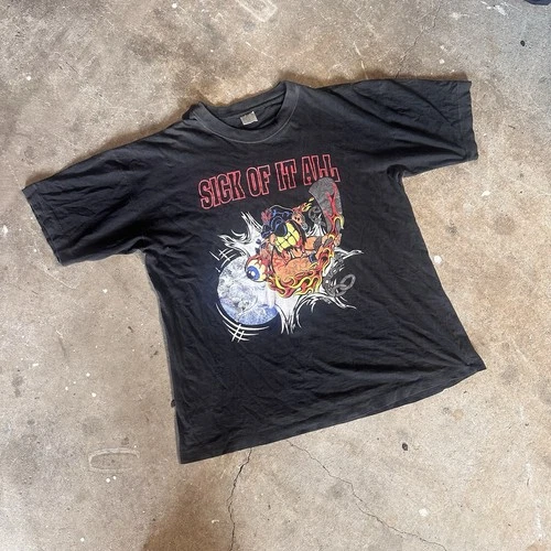 Sick Of It All Pushed Too Far 1993 Vintage T-Shirt NYHC - product listing photo