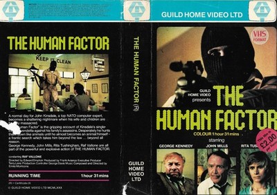 THE HUMAN FACTOR (1) / UK PRE-CERT VIDEO SLEEVE / GUILD HOME VIDEO LABEL