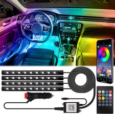 Car Interior Lights 12v Led Strip Lights With Cigarette Lighter Adapter Ambien