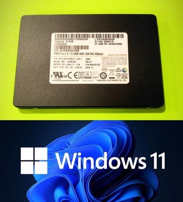 512GB 2.5'' SATA Solid State Drive SSD with Windows 11 Pro 64-bit UEFI - Tested  