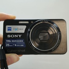 SONY Cybershot DSCW630 Digital Camera Black CCD 16.1MP 5xOptical Zoom Zeiss Lens