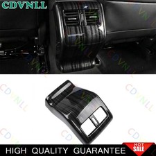 For Honda Accord 2018-2022 Black Wood Rear Air Outlet Anti-Kick Panel Cover Trim