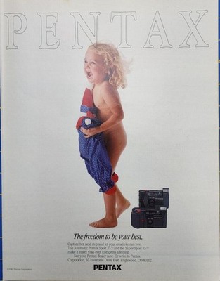 1984 Pentax Sport & Super 35mm Camera  Print Ad - The freedom to be your best.
