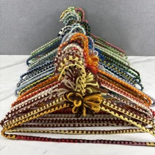 Vintage Crocheted Wire Hangers Lot 33 Colorful Boho Cottage Granny Core