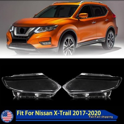 For Nissan X-Trail 2017-20 Clear Front Headlight Headlamp Lens Cover Replacement