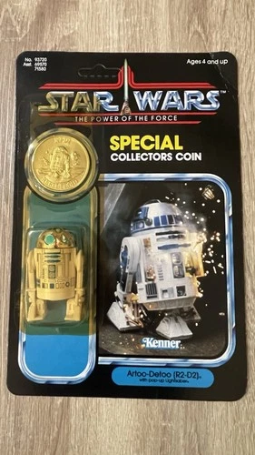 Vintage Star Wars 1985 POTF Last 17  R2-D2 Pop-Up Lightsaber MOC Mint On Card