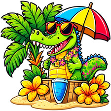 30 Custom Summer Party Crocodile Personalized Address Labels