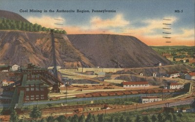 Coal Mining the Anthracite Region, Pennsylvania, PA 1954 Danville Postcard