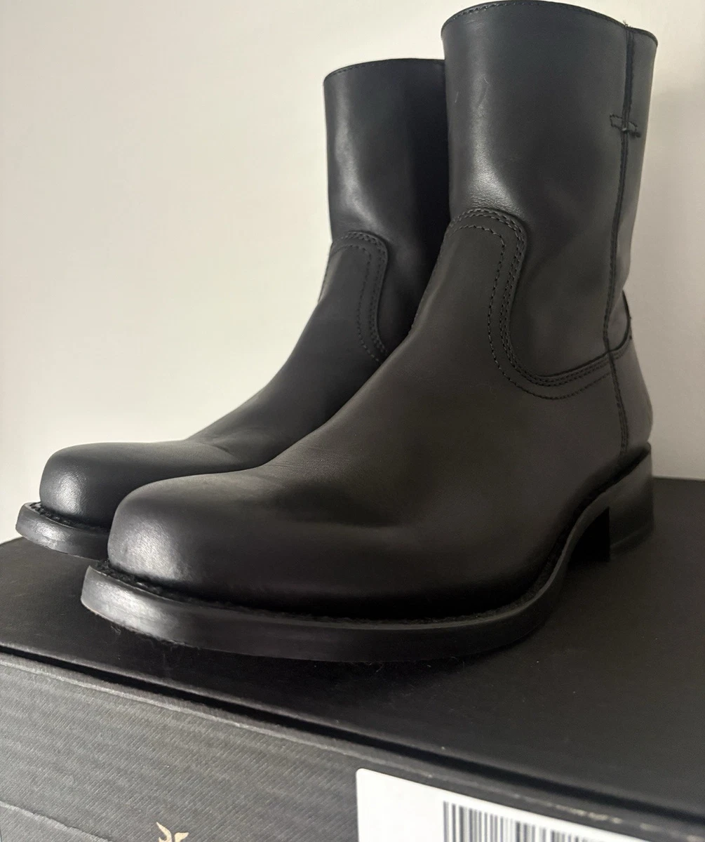 Frye Men’s Emmett Black Leather Inside Zip Boots Size 14 Men main image 4