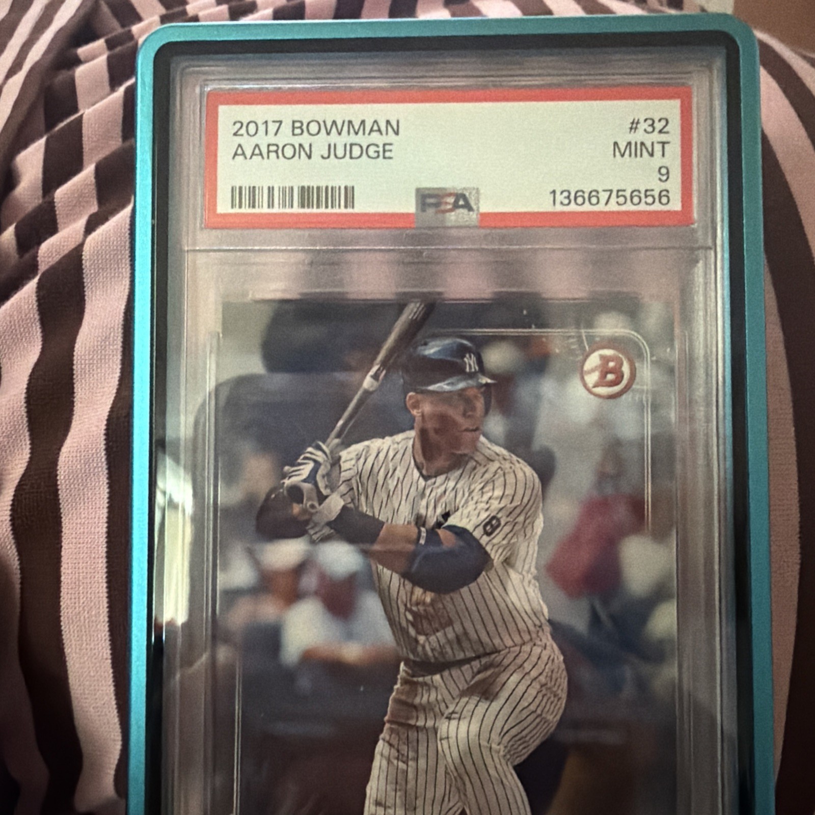 Topps 2017 Bowman Aaron Judge Yankees #32 Rookie Base Set PSA 9 view 3